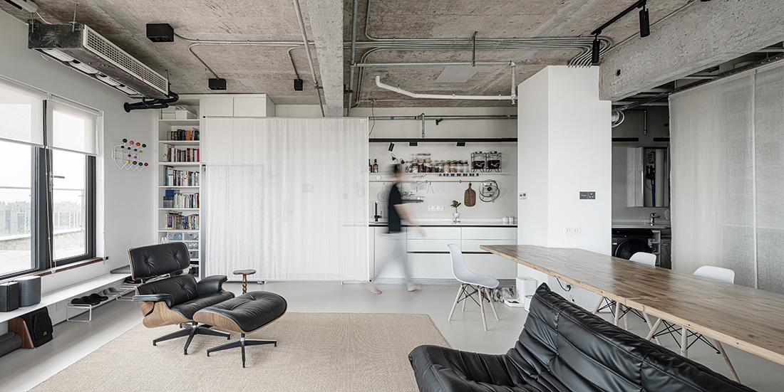 82㎡,住宅设计,公寓设计,小户型设计,开放式小户型,微水泥,住宅设计案例,住宅设计方案,成都3505号公寓,成都,基本建筑