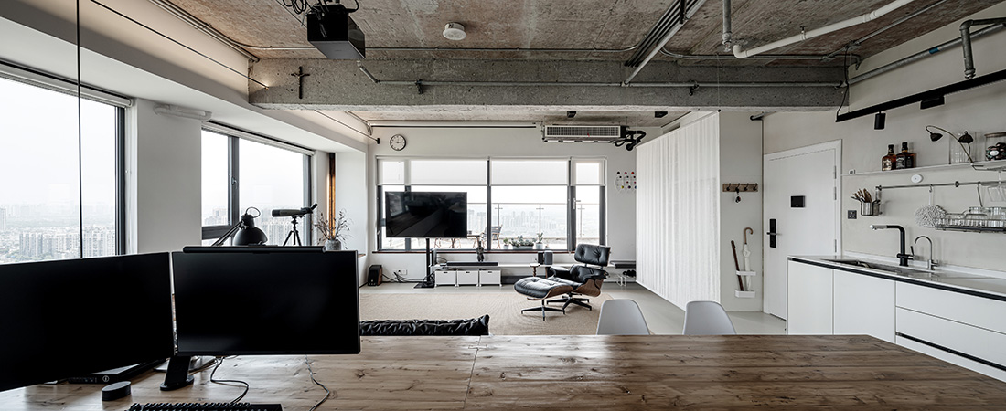 82㎡,住宅设计,公寓设计,小户型设计,开放式小户型,微水泥,住宅设计案例,住宅设计方案,成都3505号公寓,成都,基本建筑