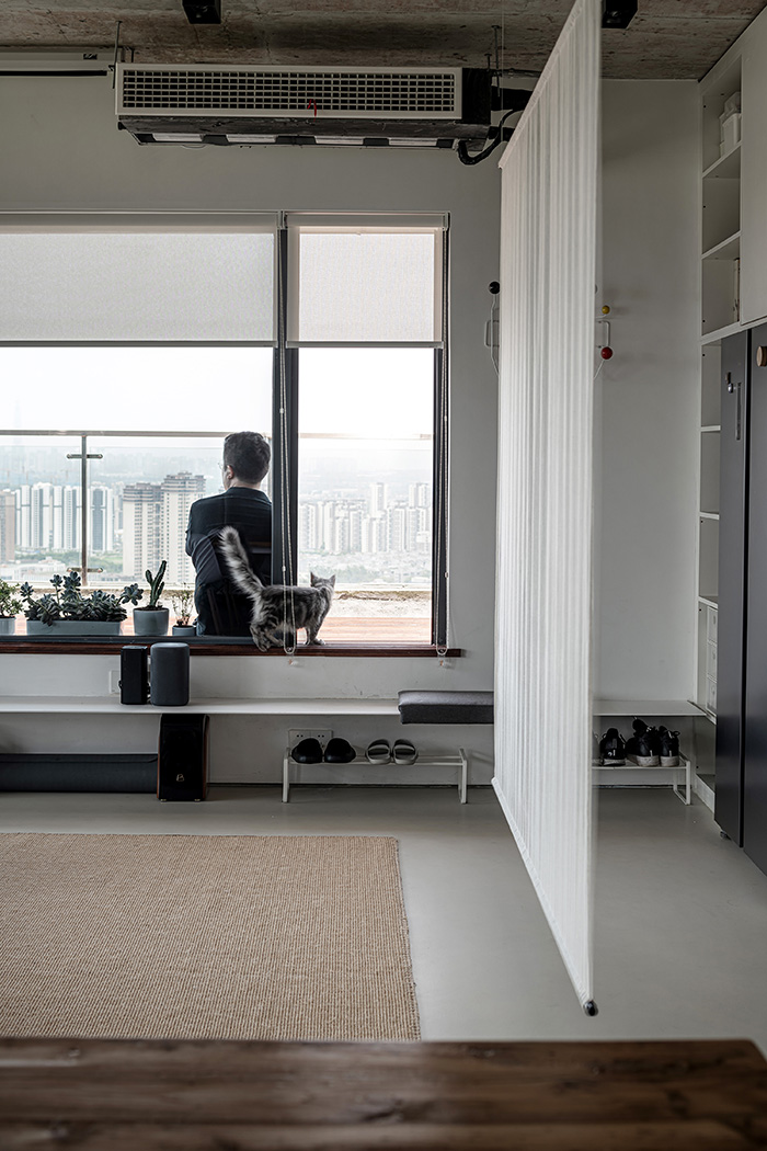 82㎡,住宅设计,公寓设计,小户型设计,开放式小户型,微水泥,住宅设计案例,住宅设计方案,成都3505号公寓,成都,基本建筑