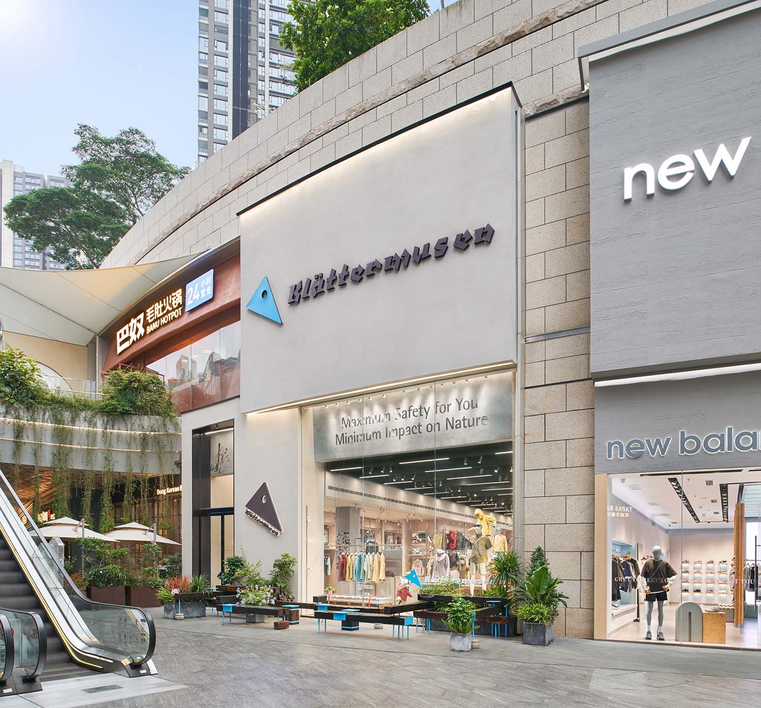 服装店设计,零售店设计,户外服装零售店,服装店设计案例,服装店设计方案,创意零售店设计,商店设计,Klättermusen攀山鼠深圳旗舰店,深圳,odd设计事务所