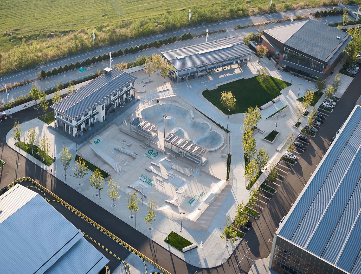 万社设计,秦皇岛,阿那亚,阿那亚北岸滑板公园,AVENUE & SON,滑板公园设计,滑板公园设计案例,滑板公园设计方案