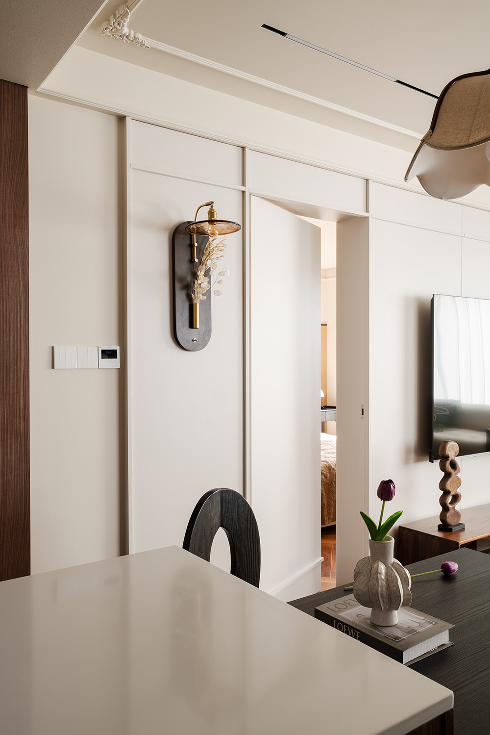 90㎡,住宅设计,公寓设计,小户型设计,现代风格家装设计,家装设计,中古风公寓,住宅设计案例,住宅设计方案,三居≠拥挤！用中古骨架编织三口之家的温暖日常,北京,赫兹设计