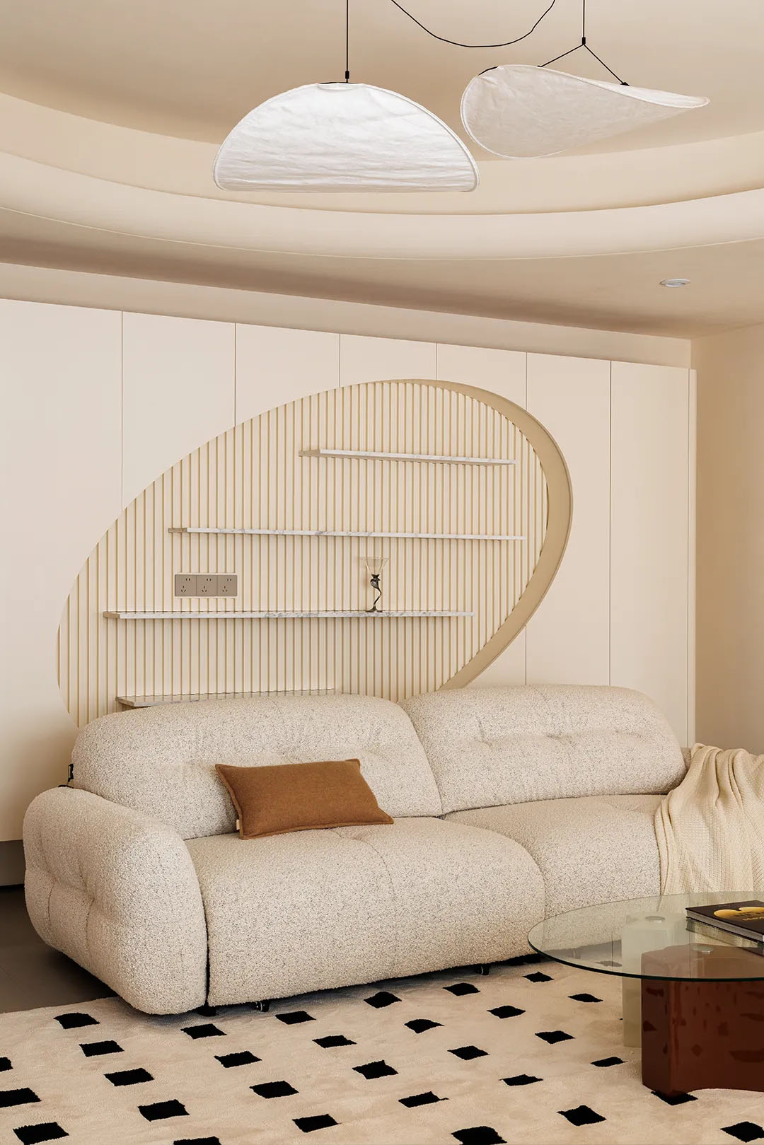 奶油风住宅,大平层设计,现代风格大平层设计,260㎡大平层设计,260㎡,奶油风大平层,大平层设计案例,大平层设计方案,福建三明大平层-光隅栖心,福建三明,越设计