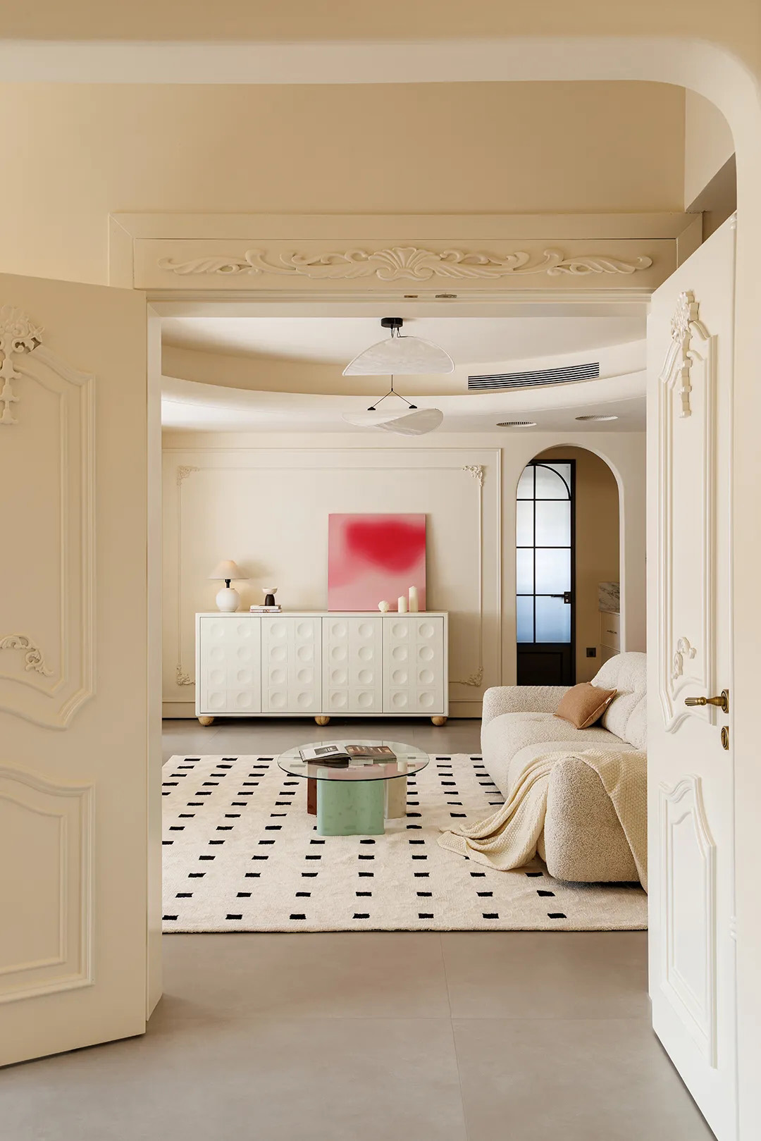 奶油风住宅,大平层设计,现代风格大平层设计,260㎡大平层设计,260㎡,奶油风大平层,大平层设计案例,大平层设计方案,福建三明大平层-光隅栖心,福建三明,越设计