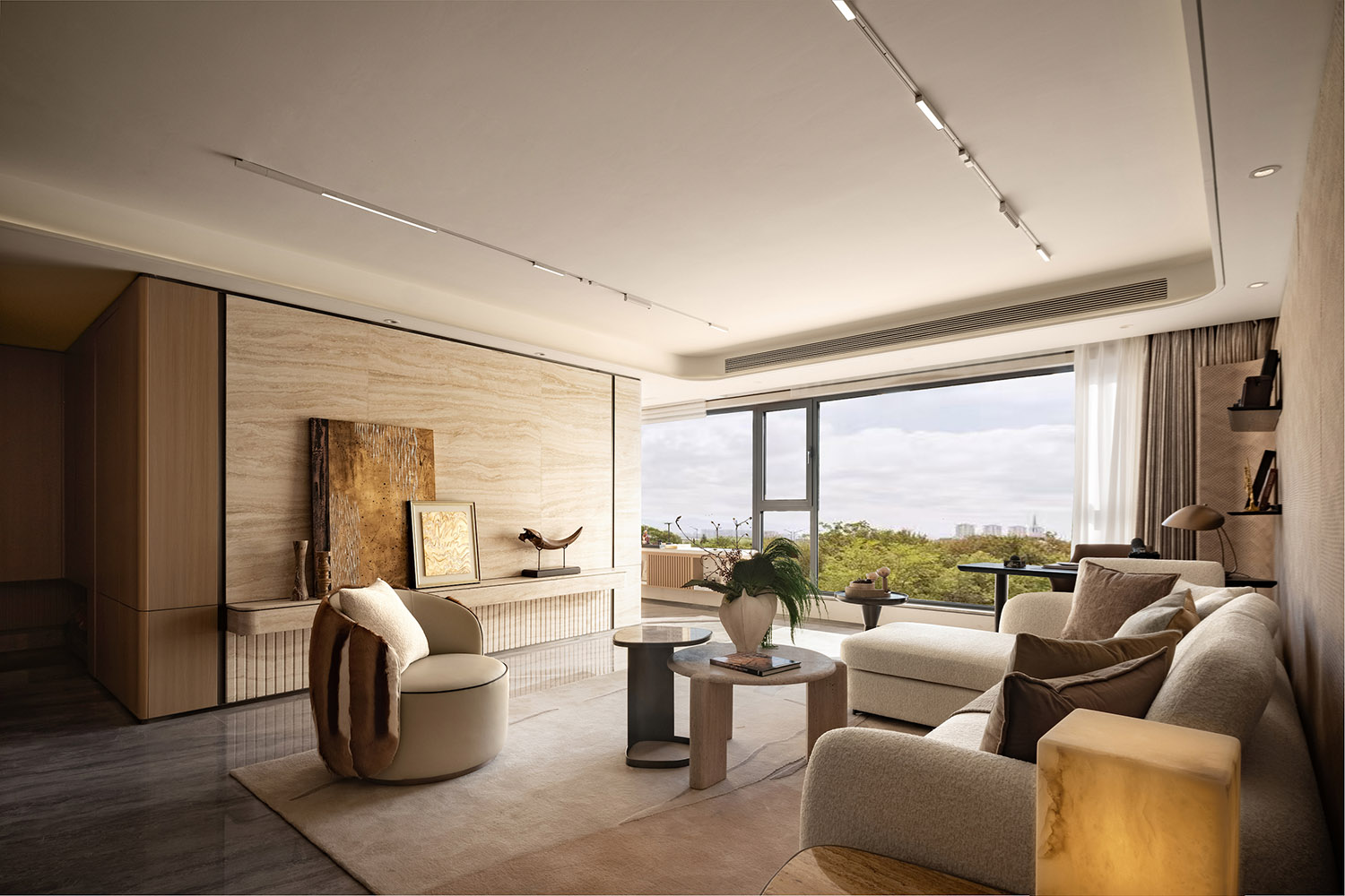 128㎡,公寓样板间,样板间设计,轻奢样板间,样板间设计案例,样板间设计方案,样板间软装设计,样板间美学空间,现代风格样板间设计,济南金海瑞園：用设计为岁月筑栖居,济南,艾迪尔设计