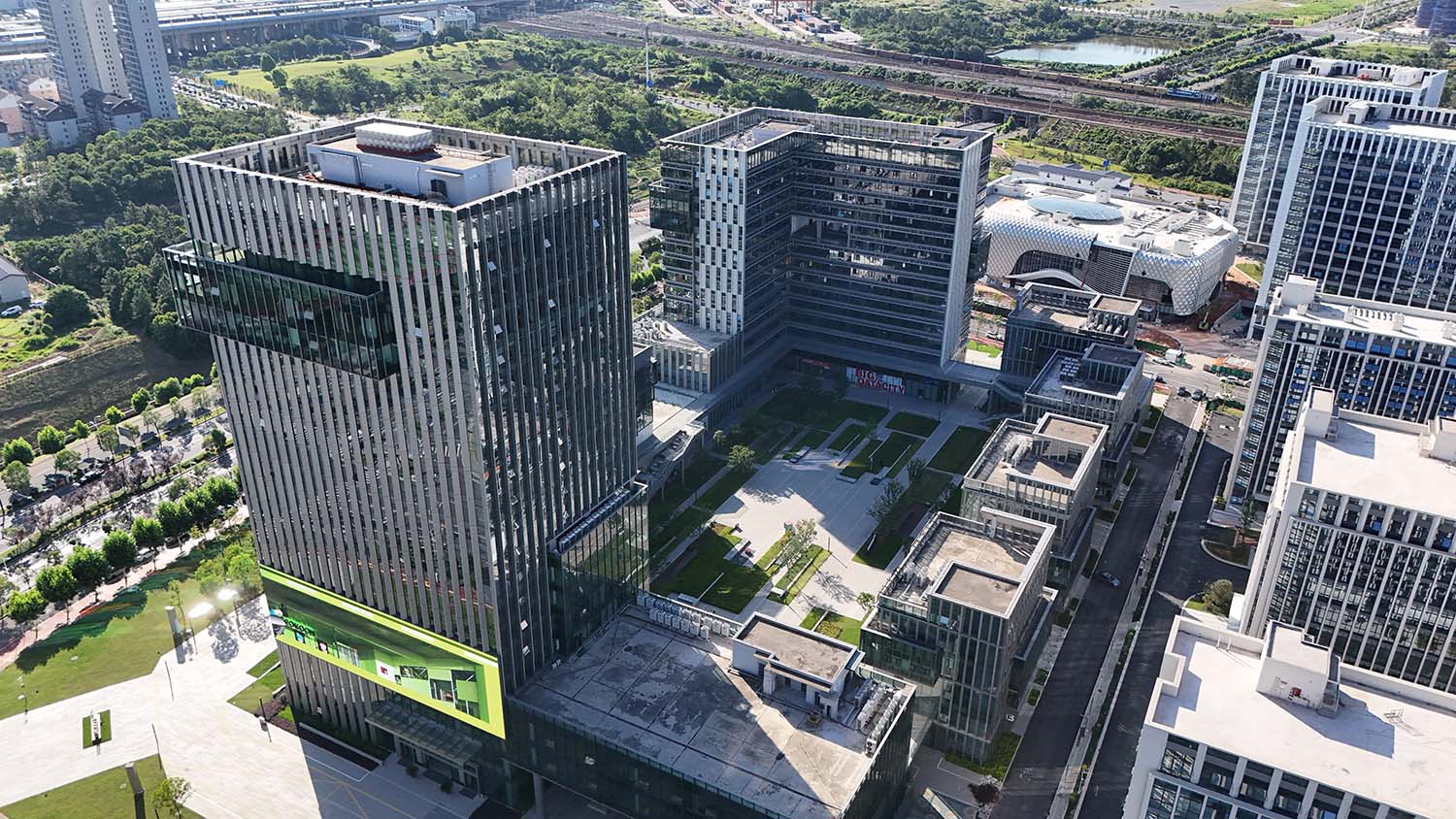 办公园区设计,建筑设计,外立面设计,办公大楼外立面设计,园区景观设计,上饶创智高地-新新广场,江西上饶,新新游戏