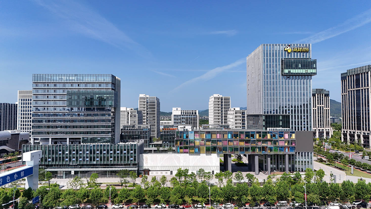 办公园区设计,建筑设计,外立面设计,办公大楼外立面设计,园区景观设计,上饶创智高地-新新广场,江西上饶,新新游戏