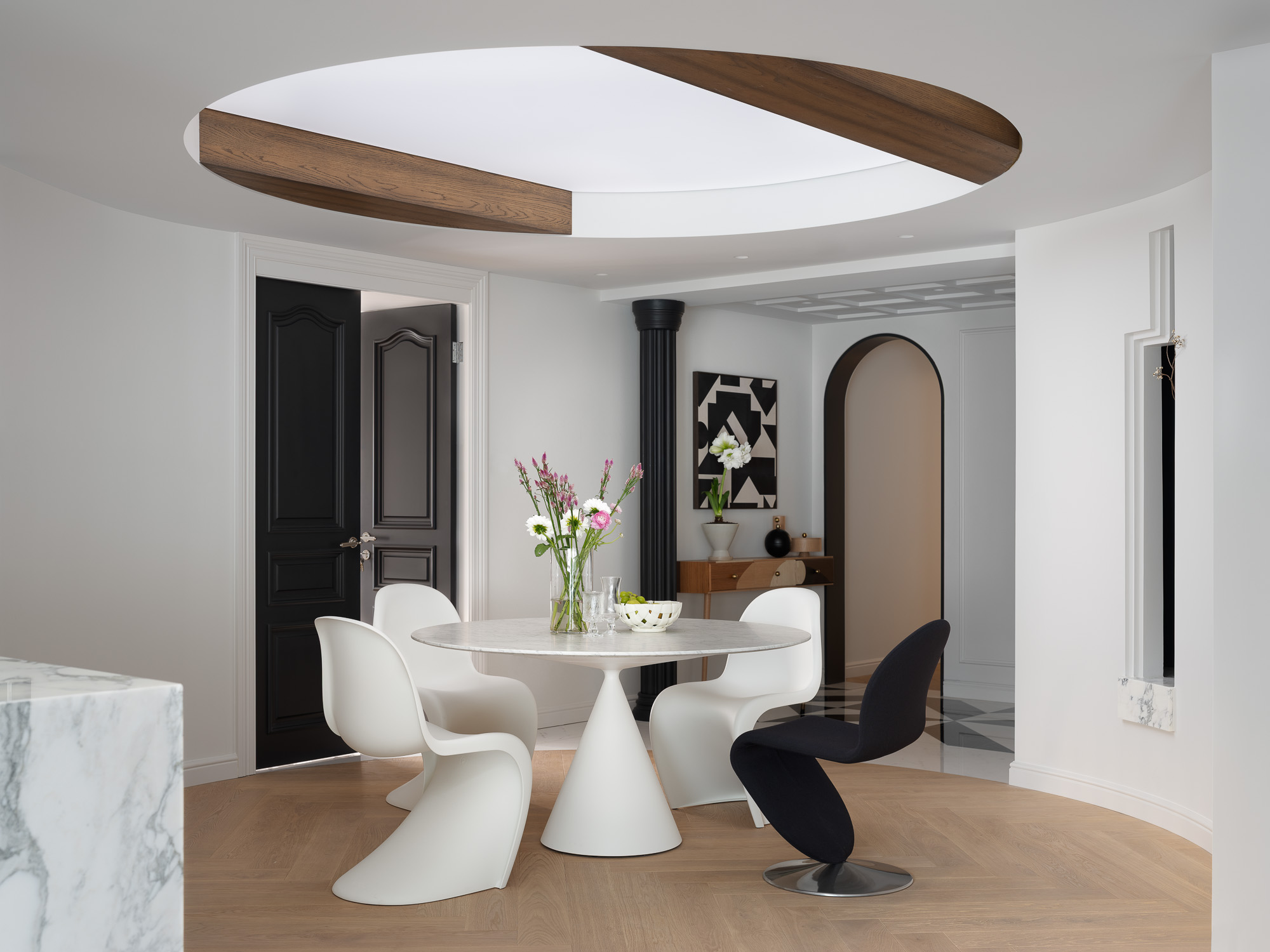 265㎡大平层设计,265㎡,大平层设计案例,住宅设计,法式风格家装设计,现代法式风格住宅,精装房改造,大平层设计,大平层设计方案,法式风格,上海,上海梧桐树下晶大厦-被Art Deco细节拿捏,示觉设计