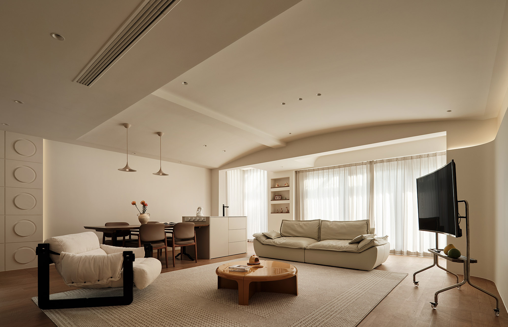 185㎡复式设计,185㎡,叠墅设计,奶油风叠墅,三层实木地板,叠墅设计案例,复式设计,家装设计,原木风设计,常熟雍澜院-尽揽自然本色,现代风格住宅设计,常熟,大墅优创,Der·1863