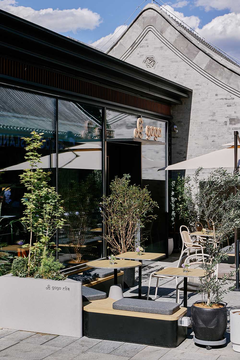 餐厅设计,休闲餐厅设计,轻食餐厅设计,主题餐厅设计,餐厅设计案例,餐厅设计方案,开放式花园餐厅,餐厅装修,gaga北京大吉巷店,gaga餐厅,北京,odd设计事务所