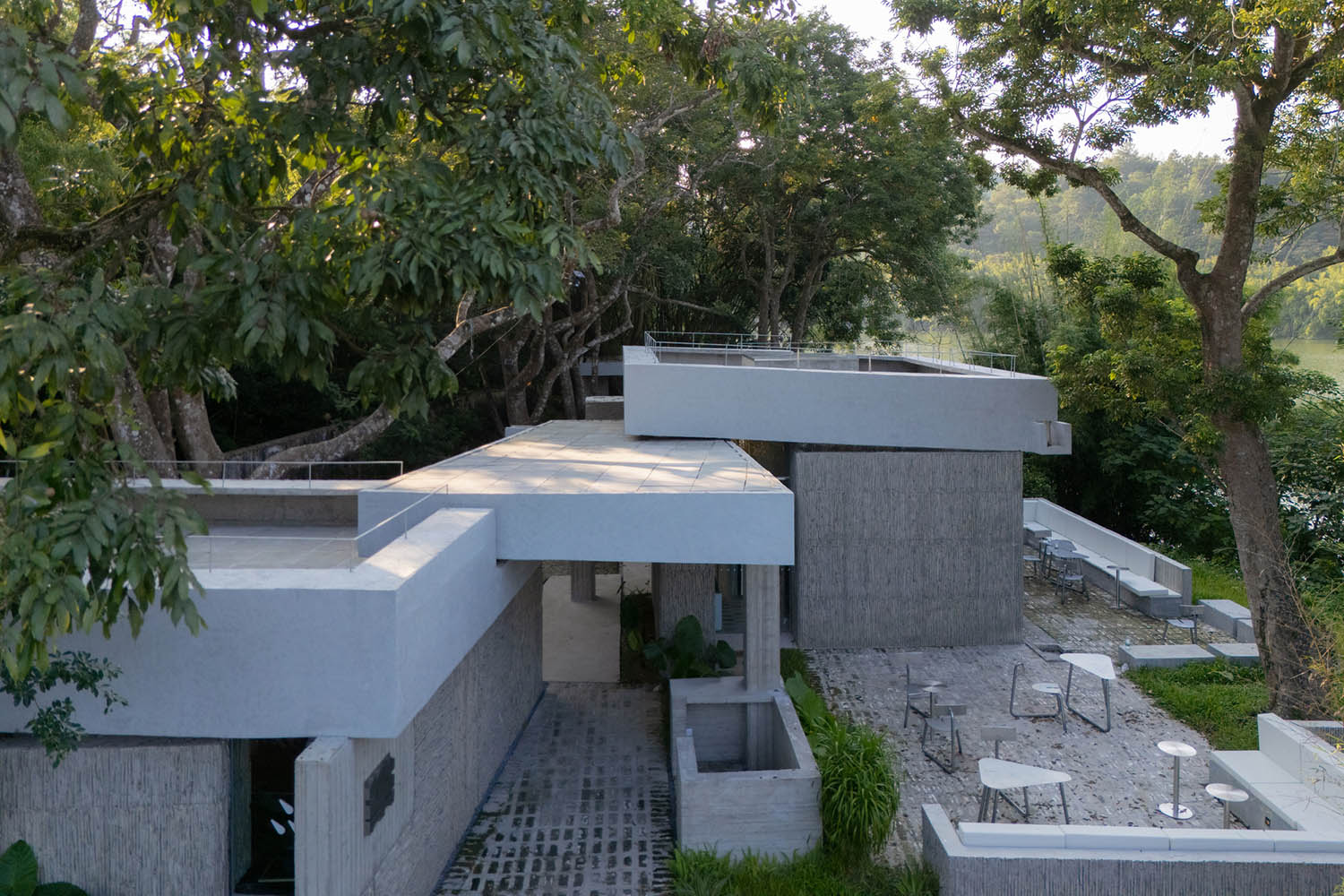 合造社建筑设计事务所,公园配套建筑设计,午倦宫,惠州,公园建筑设计,乡村河畔驿站,多功能空间,公共空间设计