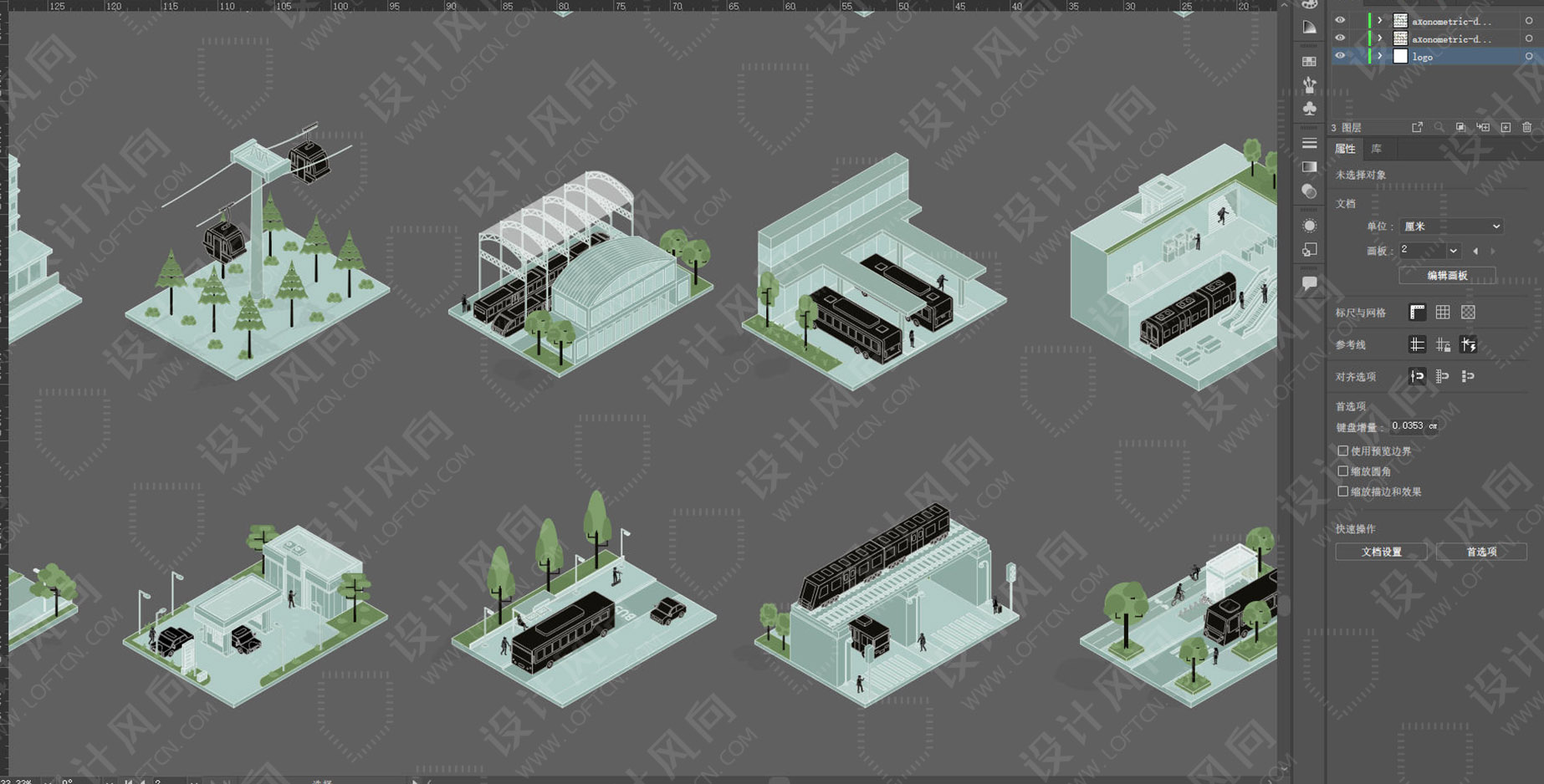 创意矢量图集,等轴测设计素材,设计师必备创意素材,等轴测图,设计素材,交通工具素材