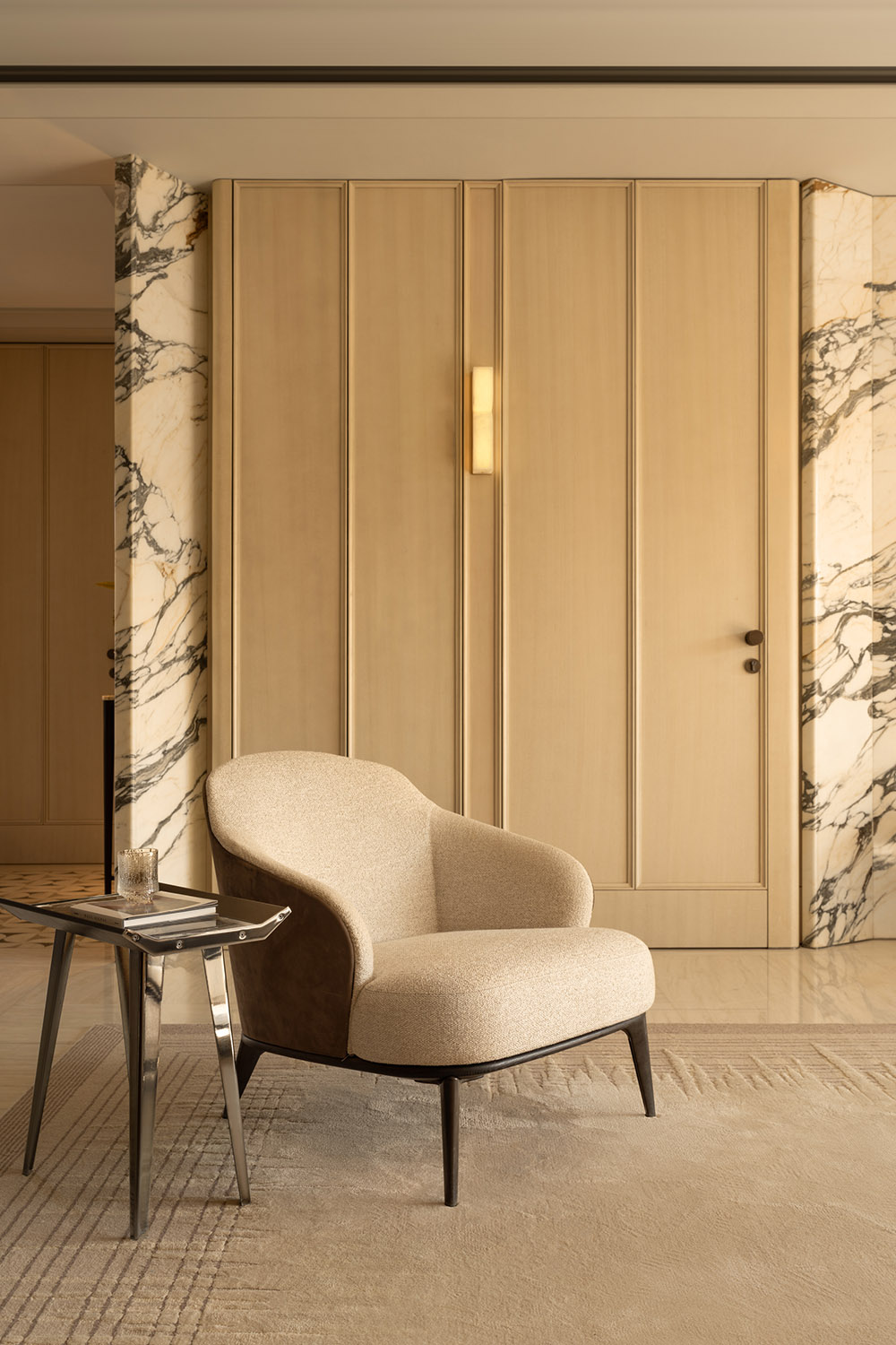 271㎡,大平层样板间,样板间设计,中高端样板间设计,样板间设计案例,样板间设计方案,现代风格样板间设计,轻奢样板间,华润置地·北京润园：松弛谧境，奢雅场域,北京润园,北京,栋三尺设计