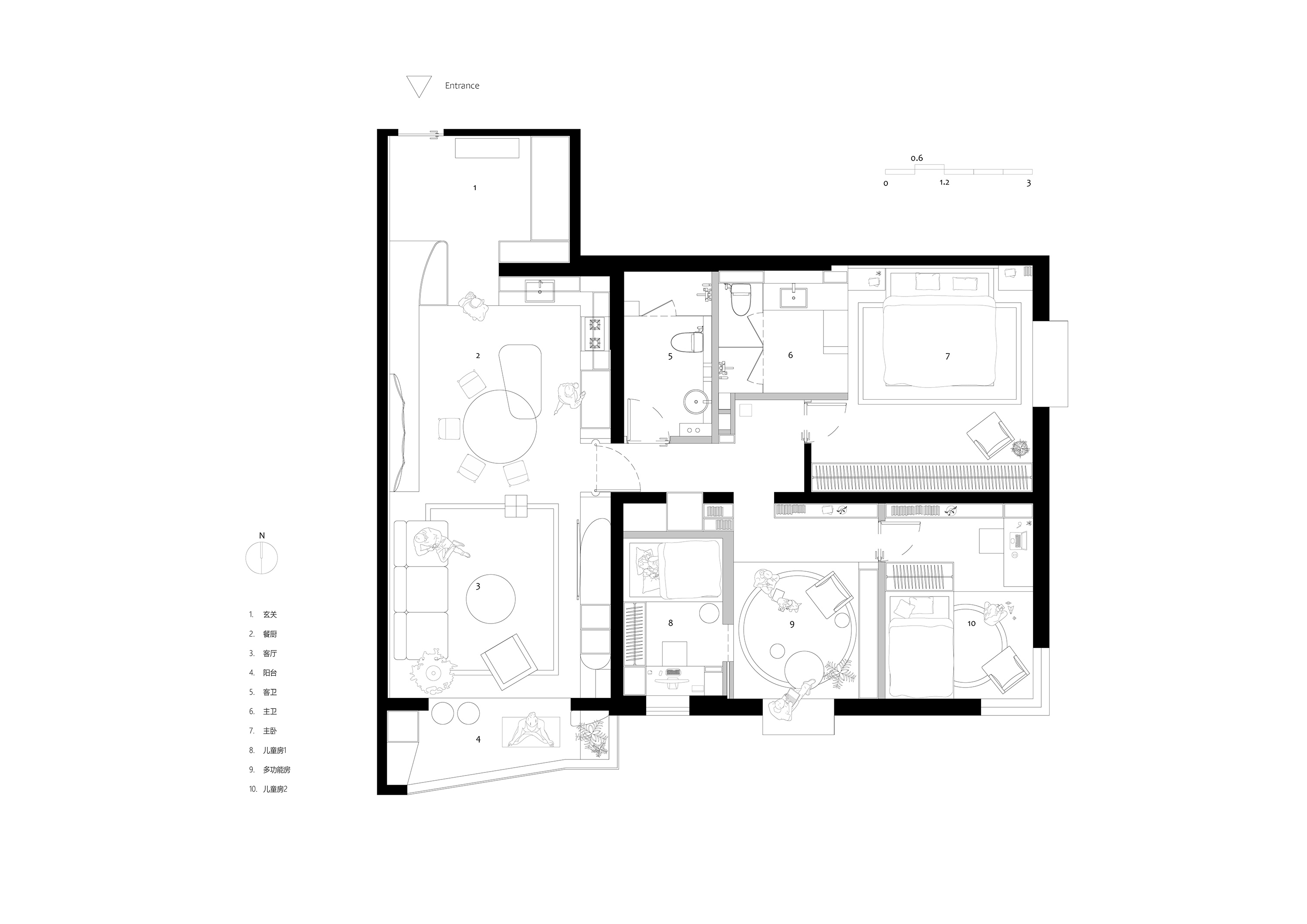 133㎡住宅设计,133㎡,家装设计,住宅设计,现代风格住宅设计,住宅设计案例,住宅设计方案,北京住宅-「缘川」,北京,行十设计
