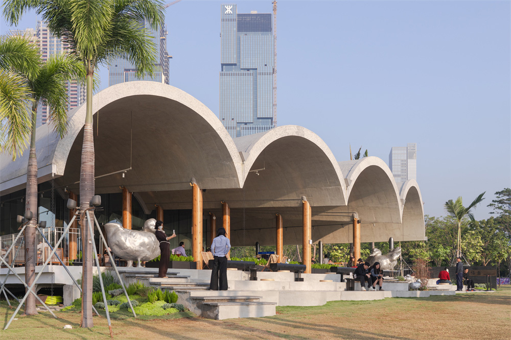 咖啡店设计,开放式咖啡店,公园咖啡店设计,咖啡店打卡,咖啡店装修,咖啡店设计案例,咖啡店设计方案,福叁咖啡深圳前海石公园店,深圳,靖彦设计师