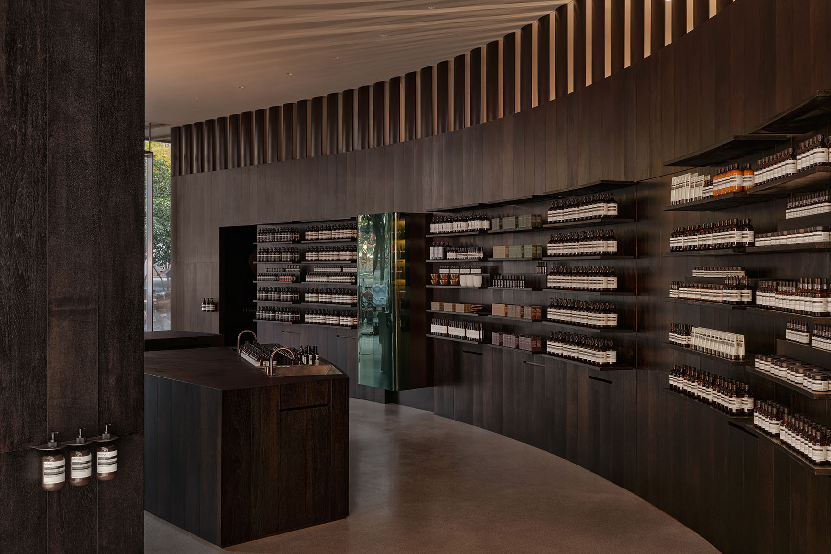 Aesop伊索,零售店设计,护肤品零售店,零售店设计方案,零售店设计案例,Aesop伊索杭州西湖店,杭州,店铺设计,Aesop伊索店,刷刷建筑