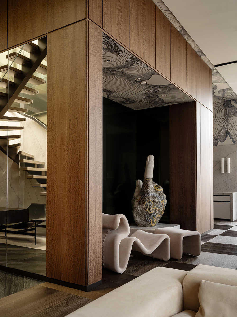 Dseesion,顶层公寓设计,顶层公寓设计案例,俄罗斯,莫斯科,艺术公寓