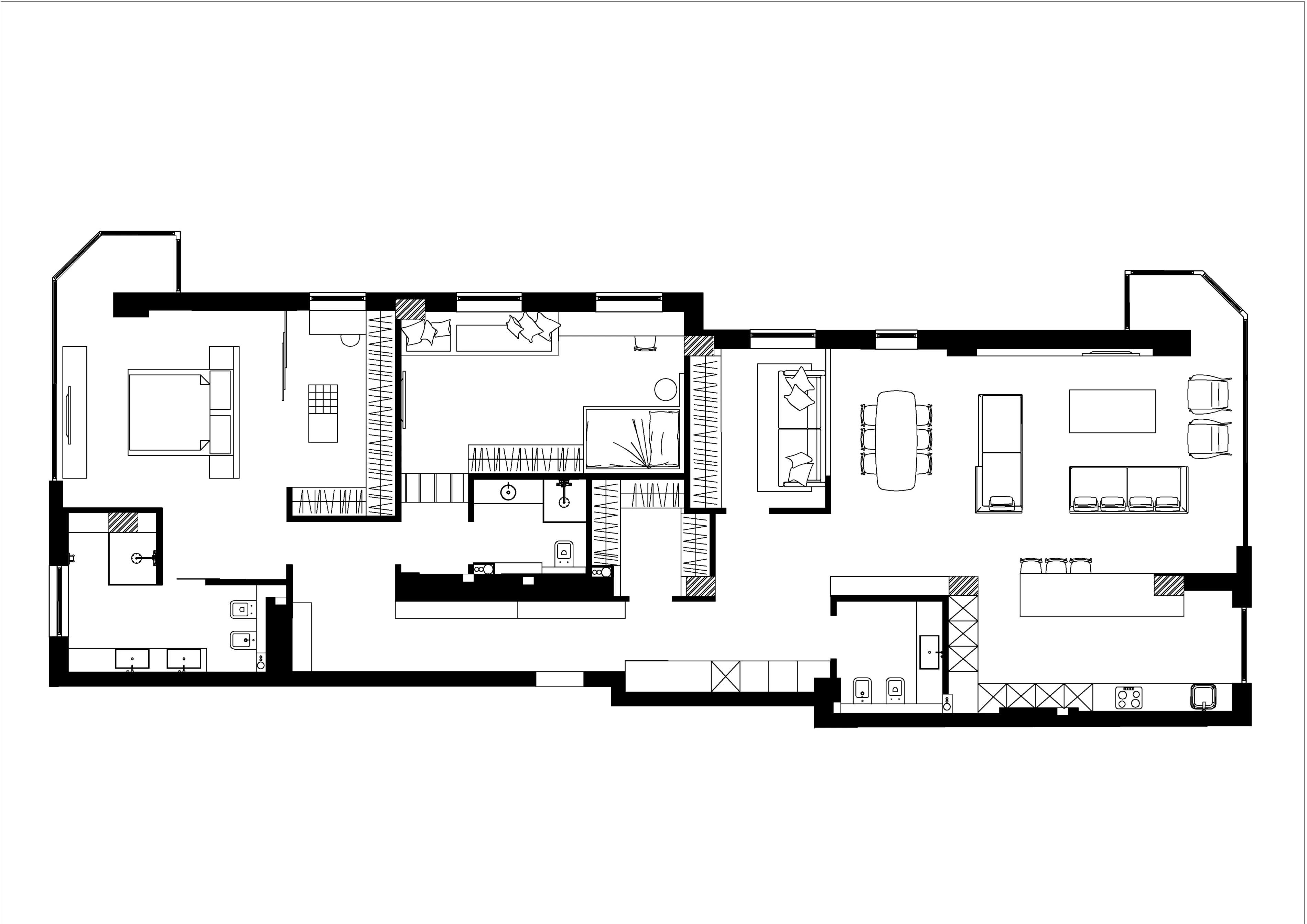 Refresh Architecture & Design,大平层设计,大平层设计案例,俄罗斯,大平层,中性色调