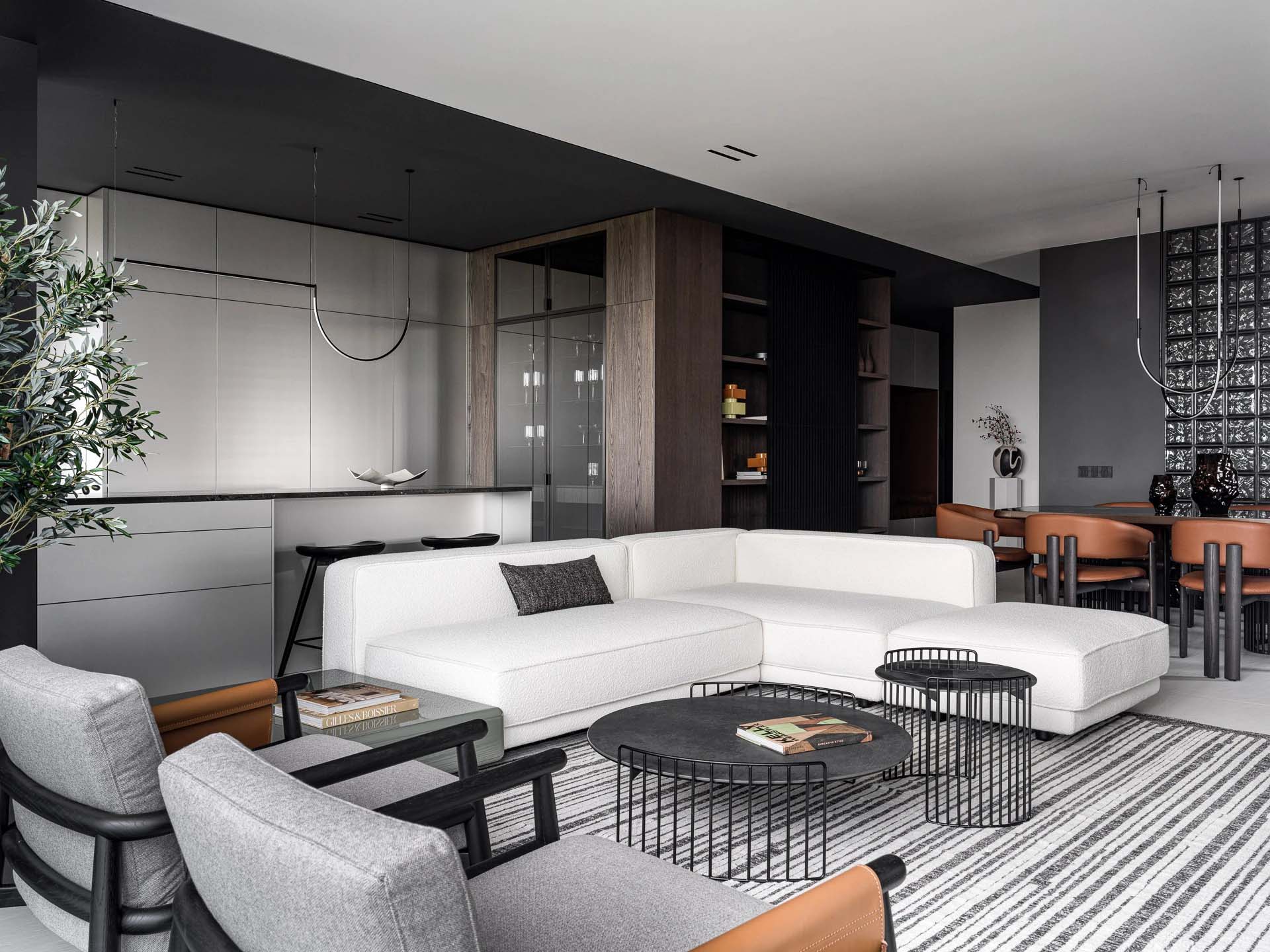 Refresh Architecture & Design,大平层设计,大平层设计案例,俄罗斯,大平层,中性色调