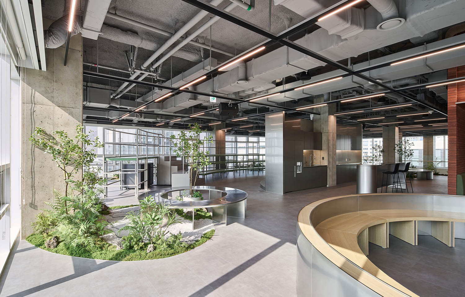 unseenbird,办公室设计案例,办公室设计方案,韩国,工业风办公室,Woowa Brothers,办公室设计