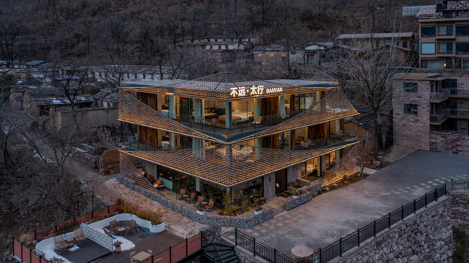 建筑改造,酒店设计,度假酒店设计,酒店立面改造,民宿设计,酒店设计案例,酒店设计方案,河南安阳不远太行度假酒店二期,河南安阳,源合万相建筑设计