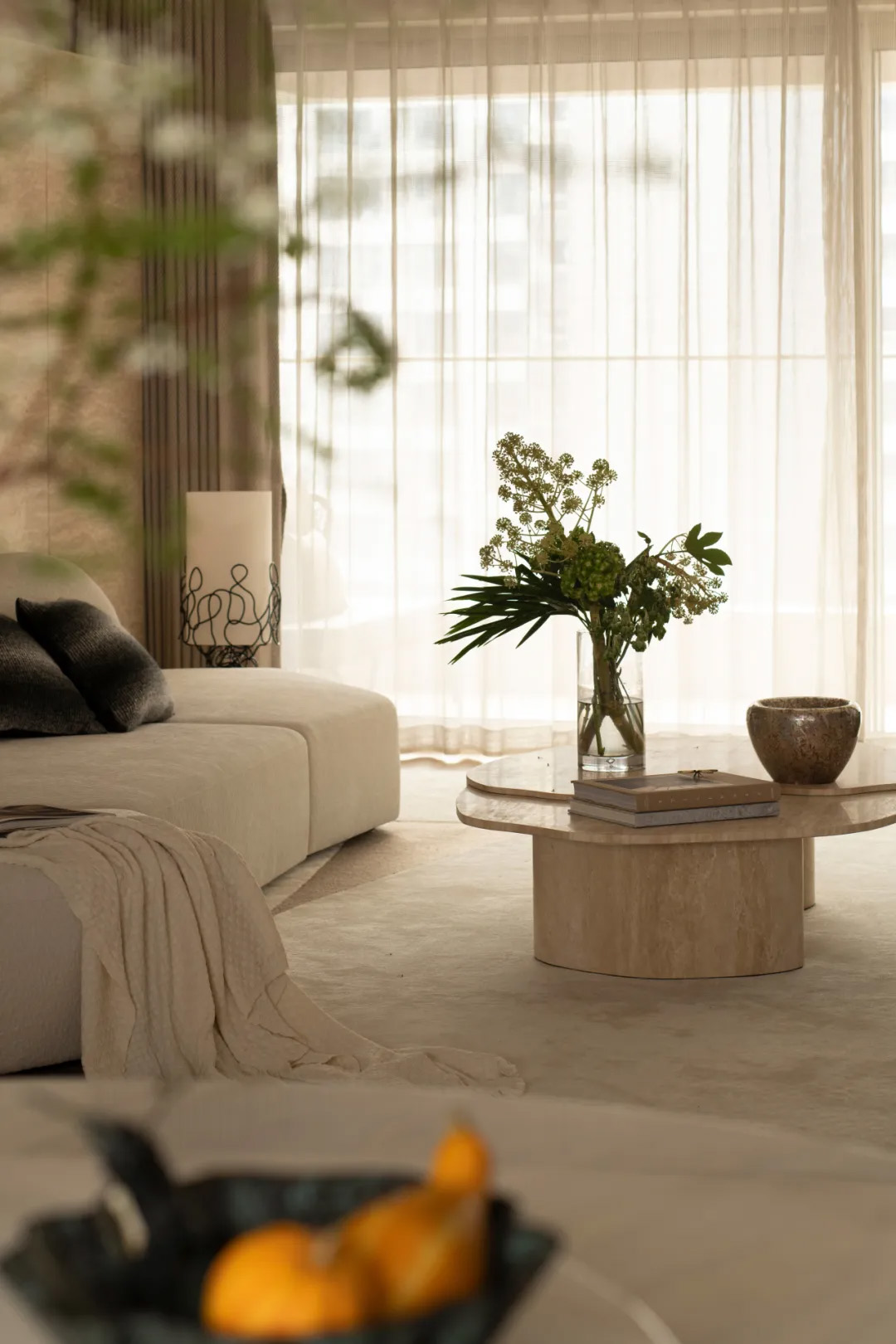 奶油风住宅,大平层设计,现代风格大平层设计,230㎡大平层设计,230㎡,奶油风大平层,大平层设计案例,大平层设计方案,广州珠江新城大平层,广州,共舍空间设计