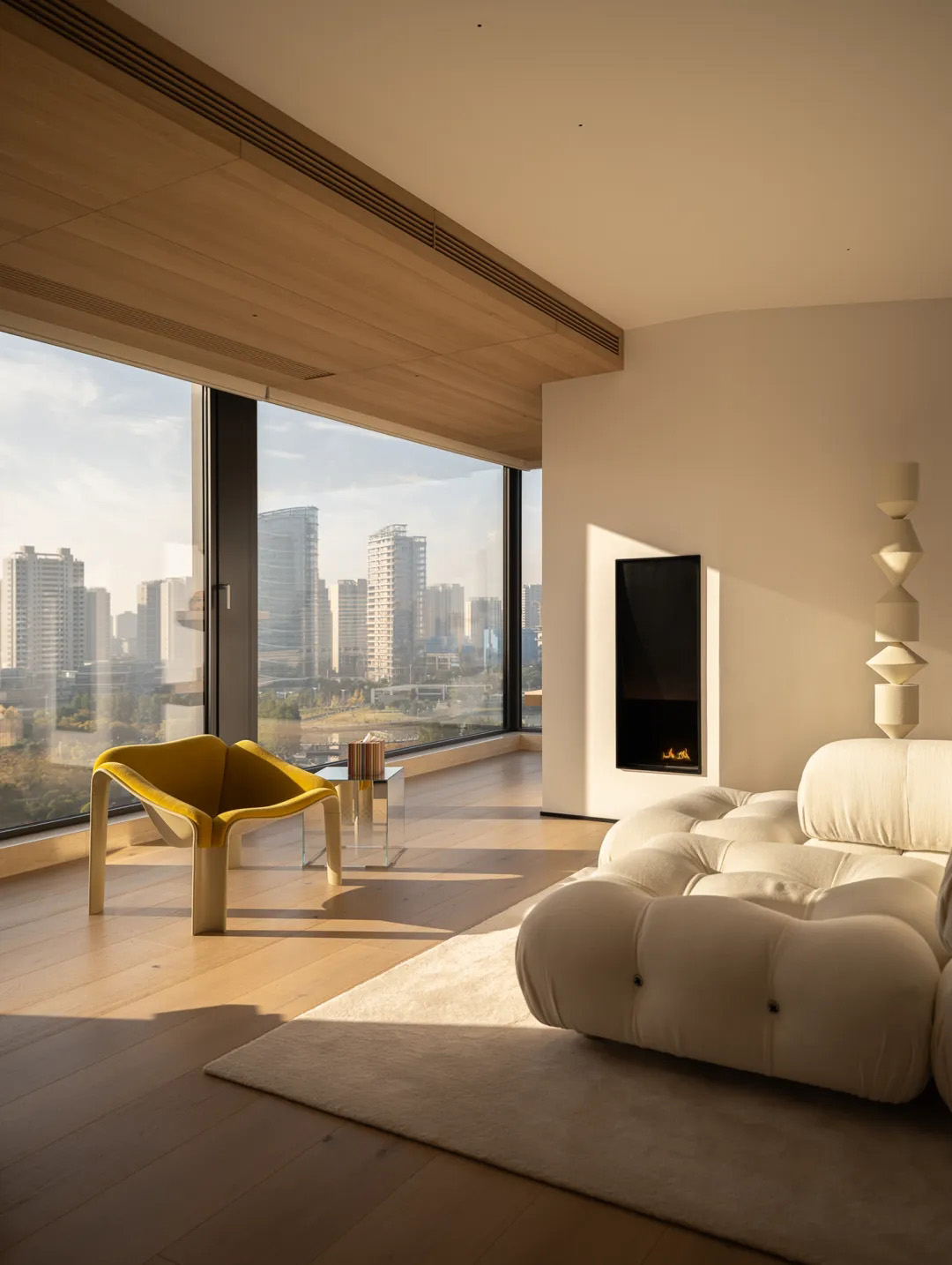 奶油风住宅,大平层设计,现代风格大平层设计,255㎡大平层设计,255㎡,奶油风大平层,大平层设计案例,大平层设计方案,苏州湖景大平层-光的礼赞,苏州,陌邸设计/夏末秋初