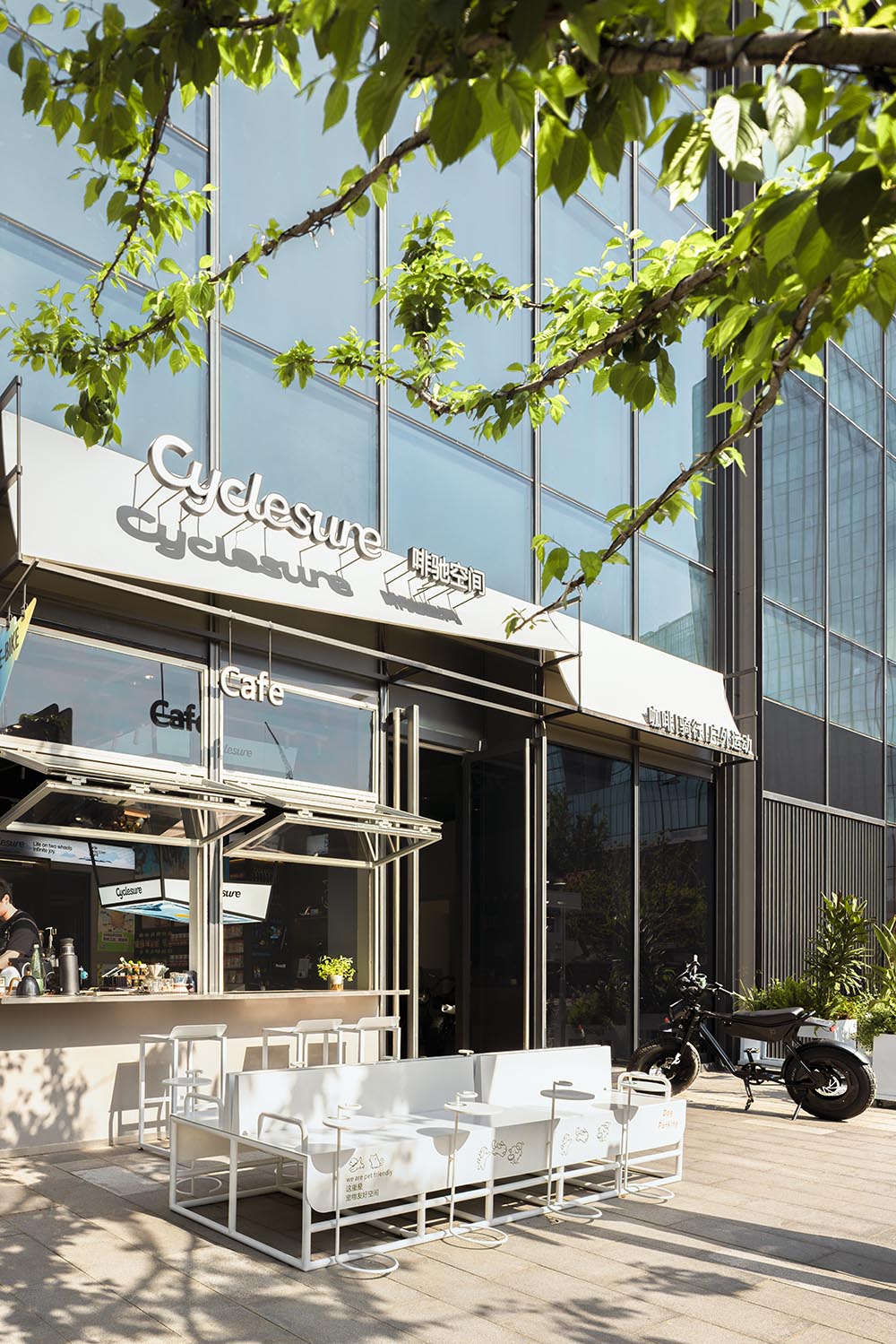 咖啡店设计,咖啡店设计案例,咖啡店设计方案,人宠空间设计,骑行综合店,商店设计,骑行店设计,骑行零售店,苏州Cyclesure啡驰空间,苏州,平介设计,杨楠