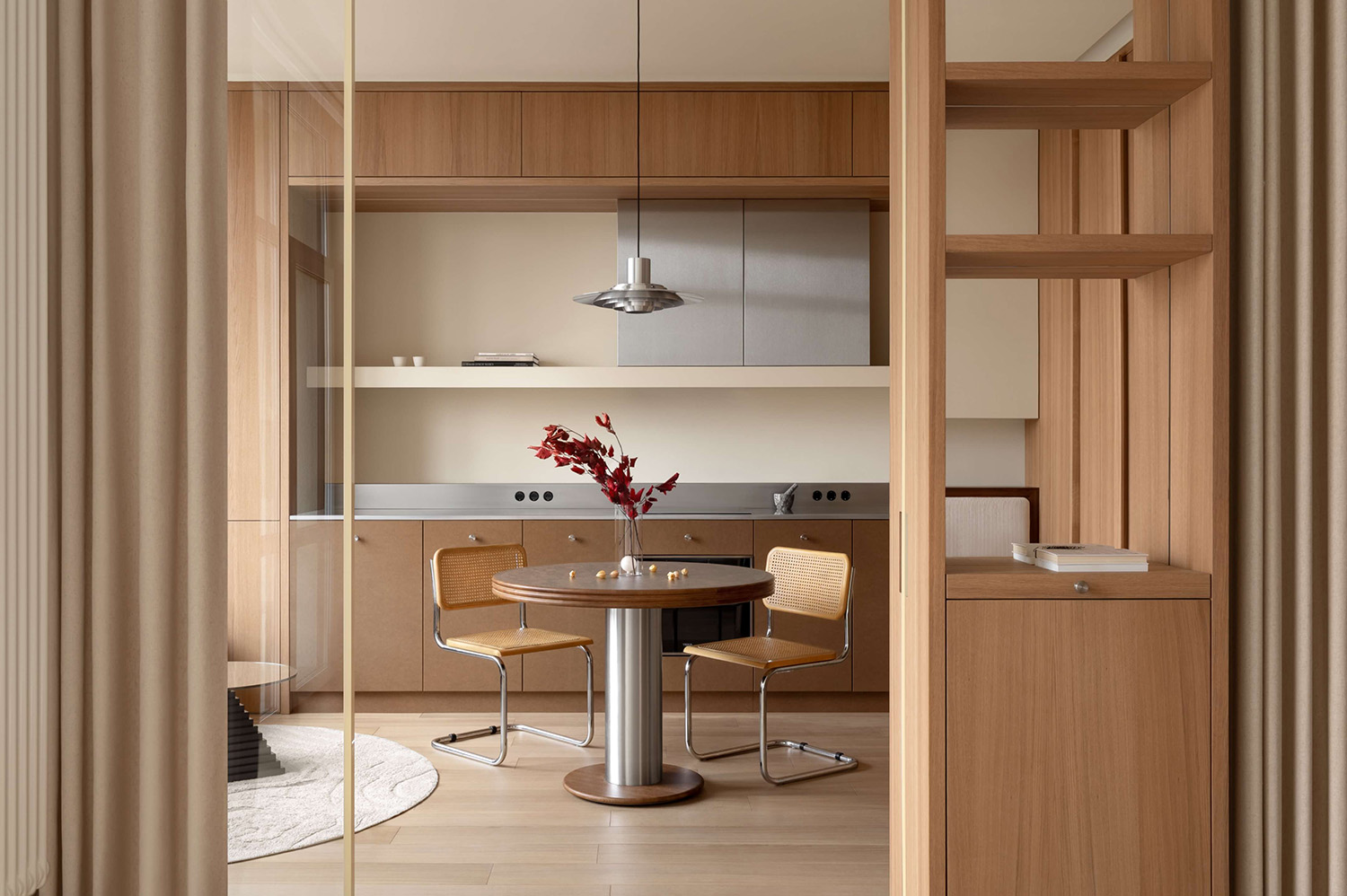 ater.architects,住宅设计,公寓设计案例,乌克兰,基辅,原木色,小户型设计,极简主义
